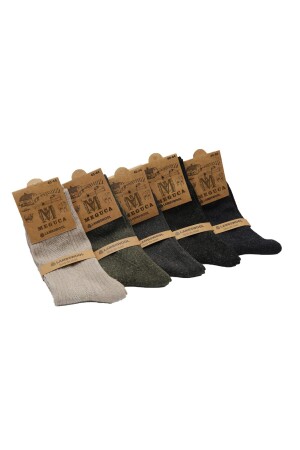 Extra warme Wintersocken aus Lammwolle für Herren und Damen, 5 Paar, WOOL5 - 4