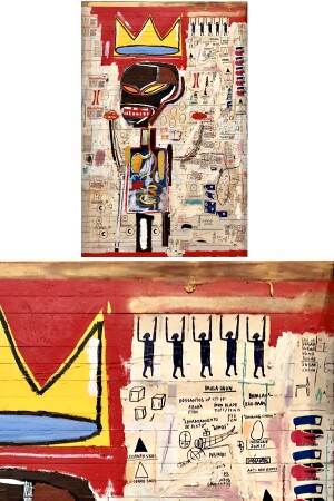 Extrait De Grillo 1984 Jean-michel Basquiat Kanvas Tablo JNMCHLBSQTEXTRDGRRL O14 - 2