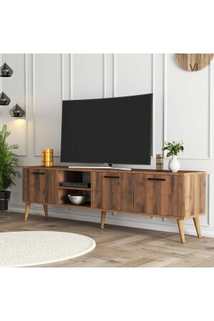 Exxen 180 Cm (Ahşap Ayaklı) Tv Ünitesi Hat Rengi 1583 - 3