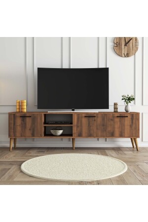 Exxen 180 Cm (Ahşap Ayaklı) Tv Ünitesi Hat Rengi 1583 - 4