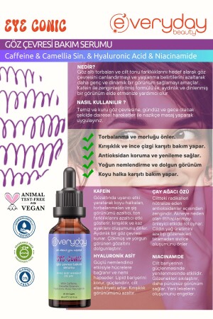 Eye-conic Göz Çevresi Bakım Serumu 30 ml Göz Altı Torba- Halka- Morluk Ve Kırışıklık Karşıtı 30 ml - 7