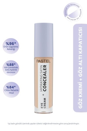 Eye Cream Hydrating Satin Concealer - Göz Kremi Göz Altı Kapatıcısı 62 Ivory - 2