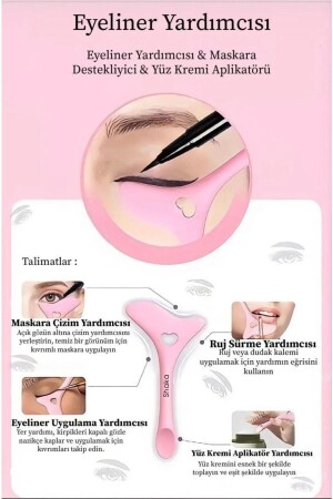 Eyeliner - Ruj Ve Maskara Çekme Aparatı - Çok Yönlü Mavi Renk Aparat - Shaka