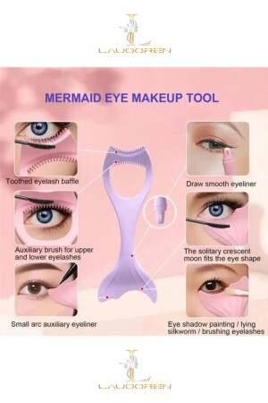 MNZ-Eyeliner ليبستيك و ماسكارة آلة ريش العين - Lauooren