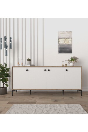 Eylül Modern Raflı Konsol Ofis Salon 180 Cm Sepet-beyaz CH-47 - 2