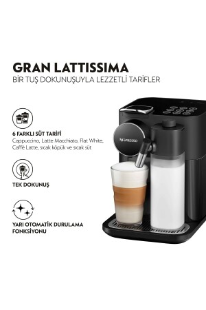 F531 Black Gran Lattissima Kapsüllü Kahve Makinesi (siyah) 500.01.01.7382 - 2