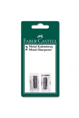 Faber-castell 2 Metal Kalemtras Yedekli - 1