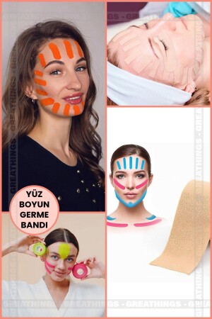 Face Neck Lift Tape Lift Up Almond Eye Augenbrauen Lift Kinesio für Facelifting und Falten - 1