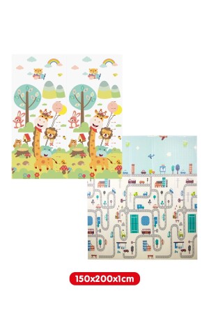 Fahrzeuge Cute Friends faltbare Spielmatte (MATI) 150 x 200 x 1 cm (mit Tragetasche) - 2