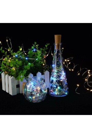 Fairy LED 2 Mt Bunte Flaschen-LED-Batterien mit Korkverschluss - 7