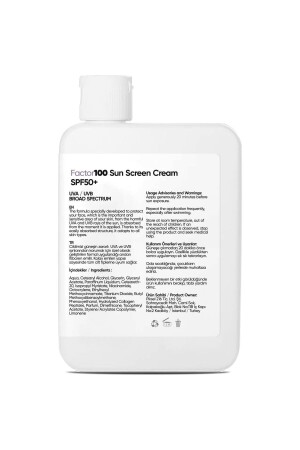 Faktor 100 Sonnencreme Spf50 100 ml 8682851763116 - 2