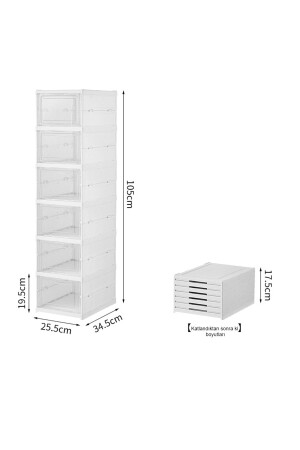 Faltbar – 6-teiliger Schuh-Organizer – praktischer Schuh-Organizer zum Aufbewahren und Stapeln - 4