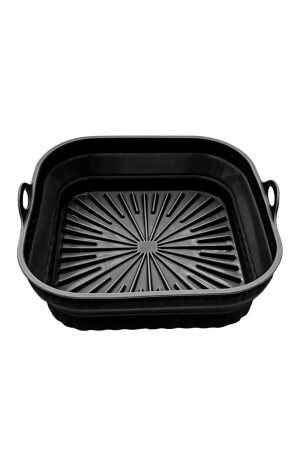 Faltbare Akkordeon-Quadrat-Airfryer-Backform, Silikon-Airfyer-Backform, 20 cm - 6