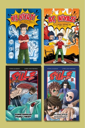 Familien-Comics-Set mit 4 Stück / SİLLE-SİLLE-2-KIL NİYAZİ-AC NİYAZİ / Hatice Kübra Tongar - Hüma Çalışkan - 1