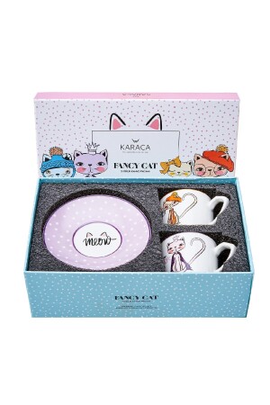 Fancy Cat 2 Kişilik Kahve Fincanı Takımı 80 Ml krccat121 - 10