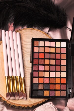 Far Paleti 54'lü Beyaz Far Fırça Seti 5'li Makyaj Seti 2'li 2STFPFRC - MUJGAN