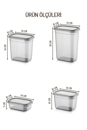 Farbig beschriftetes 20-teiliges rechteckiges Peggy-Aufbewahrungsbehälter-Set 5x (1500-1150-800-400 ml) Anthrazit RNKLPGGY20LIKRSK4 - 9