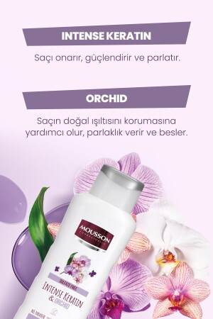 Farbschützende und schadensreparierende Haarpflegecreme und -maske mit intensivem Keratin und Orchidee, 365 ml - 5