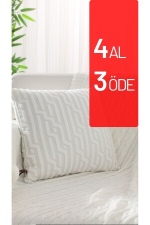 م.ن.ز-بوهمية نمط تصميم خاص ضرب رمي غطاء وسادة - كريم - Favora