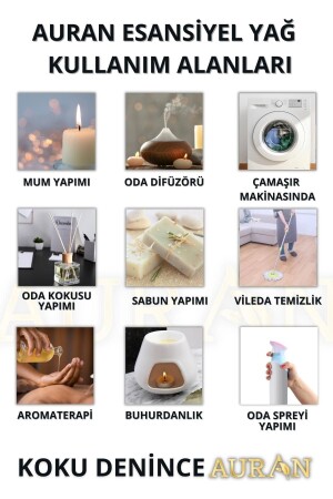 Favori Set Esansiyel Uçucu Yağ Buhurdanlık Yağı Hava Nemlendirici Aroma Difüzörü Kokusu Esans 6x - 4