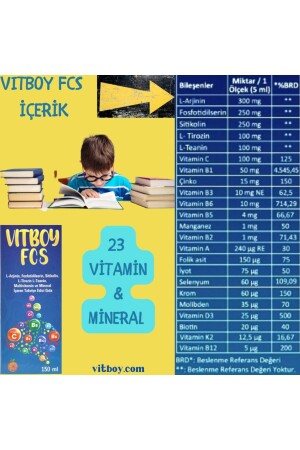 Fcs Odaklanmaya Ve Boy Uzamasına Yardımcı Takviye Edici Gıda 150 Ml Şurup - 5