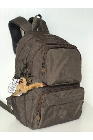 Fcstore Crinkle-Stoff, wasserdicht, groß, dunkler Nerz-Crinkle-Rucksack/Laptop-Schultasche fc88132 - 1