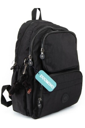 FCSTORE Crinkle-Stoff, wasserdicht, groß, Schwarz, Crinkle-Rucksack/Laptop-Schultasche fc8813 - DUOMİNO