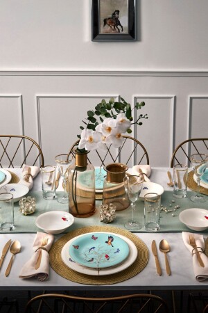 Feines Pearl Grace Mint 58-teiliges Tafelservice für 12 Personen 153. 03. 08. 0610-1 - Karaca