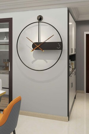 60 Cm Felicity Clock Quartz Mekanizmalı Ve Pil Hediyeli Modern Dekoratif Metal Duvar Saati MetaY1-040200001 - 2
