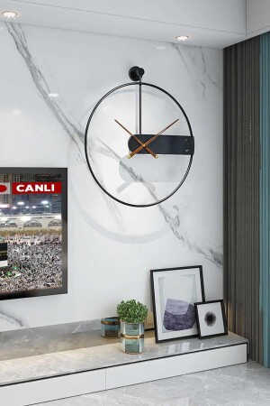 60 Cm Felicity Clock Quartz Mekanizmalı Ve Pil Hediyeli Modern Dekoratif Metal Duvar Saati MetaY1-040200001 - 3