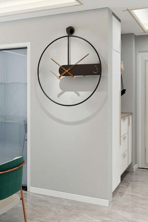 60 Cm Felicity Clock Quartz Mekanizmalı Ve Pil Hediyeli Modern Dekoratif Metal Duvar Saati MetaY1-040200001 - 4