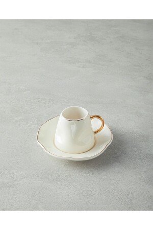 Felix New Bone China 4-teiliges Kaffeetassen-Set für 2 Personen, Weiß - 5