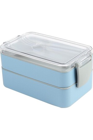 Fely Lunchbox-Set & Aufbewahrungsbehälter & Lunchbox – Titiz 2-lagig (mit Löffel und Gabel) - 1