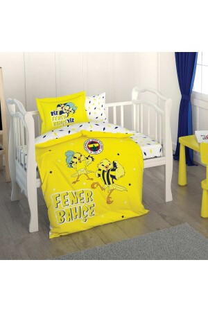 Fenerbahçe Bettbezug-Set aus Baumwolle für Babys, Gelb, Kanarienvogel, FBBaby1907 - 1