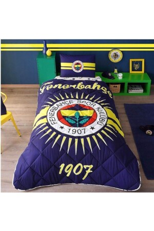 Fenerbahçe Güneşi Bettwäsche-Set für Einzelbett, Schlafset mit Kissen, Geschenk 60185856-1 - 2