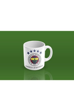 Fenerbahçe Kişiye Özel Porselen Fenerbahçe 5 Yıldızlı Logo Baskılı A Kalite Kupa Bardak - 1