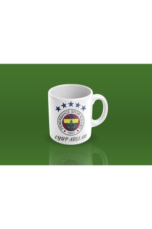 Fenerbahçe Kişiye Özel Porselen Fenerbahçe 5 Yıldızlı Logo Baskılı A Kalite Kupa Bardak - 4