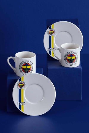 Fenerbahçe Lisanslı 1907 2'li Kahve Fincan Takımı Fenerbahçe N3419 - 1