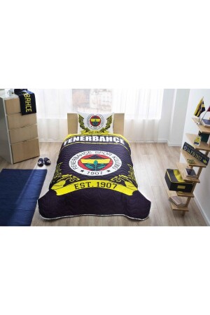 Fenerbahçe Logo Lisanslı Yatak Örtüsü Yastık Kılıfı - 1