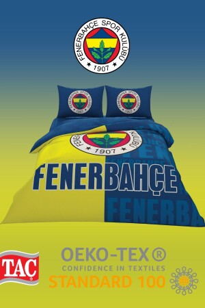 Fenerbahçe Parçalı Logo Çift Kişilik 7 Parça Yatak Seti - Nevresim Takımı - Yorgan - 2'li Yastık - 4