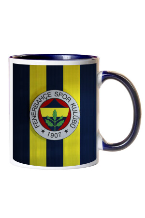 Fenerbahçe tasarımlı içi ve kulbu renkli porselen kupa bardak fenerbahçea - 4