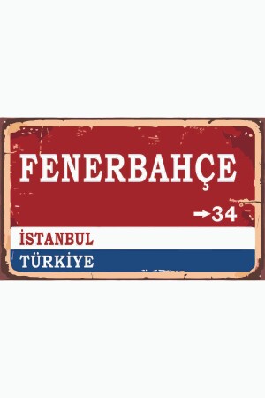 Fenerbahçe Yön Tabelası Retro Vintage Ahşap - 2