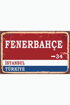 Fenerbahçe Yön Tabelası Retro Vintage Ahşap - 1