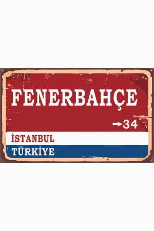 Fenerbahçe Yön Tabelası Retro Vintage Ahşap - Hediyesepetin