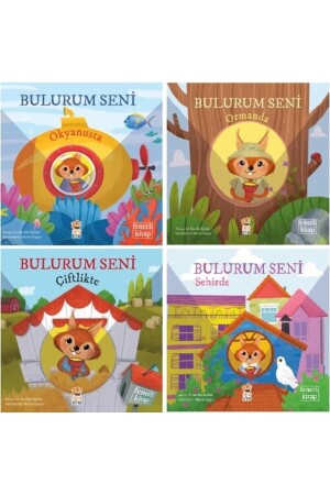 Fenerli Kitap 4 Lü Set Bulurum Seni - Çiftlikte - Ormanda - Okyanusta - Şehirde Özg-8588858 - 1