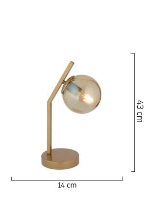 Feris Antik Honig Glas Tischlampe Wohnzimmer-Schlafzimmer Moderner Lampenschirm 3839-01-FR - 7