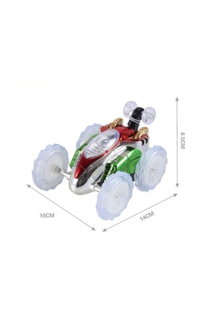 Ferngesteuertes, Salto schlagendes, beleuchtetes Akrobaten-Spielzeugauto, grüne Farbe, Dasher Mg - 3