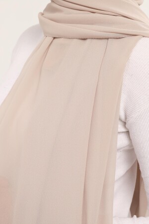 Fertiger, luxuriöser, praktischer Hijab-Chiffon-Schal in Sandbeige - 6