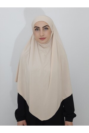 Fertiges Soufflé Praktisches Esarp mit Baglama Khimar Tan Color Soufflé - 1