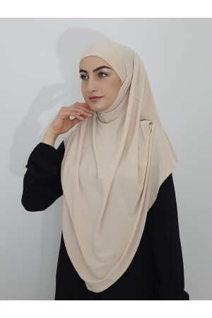 Fertiges Soufflé Praktisches Esarp mit Baglama Khimar Tan Color Soufflé - 6